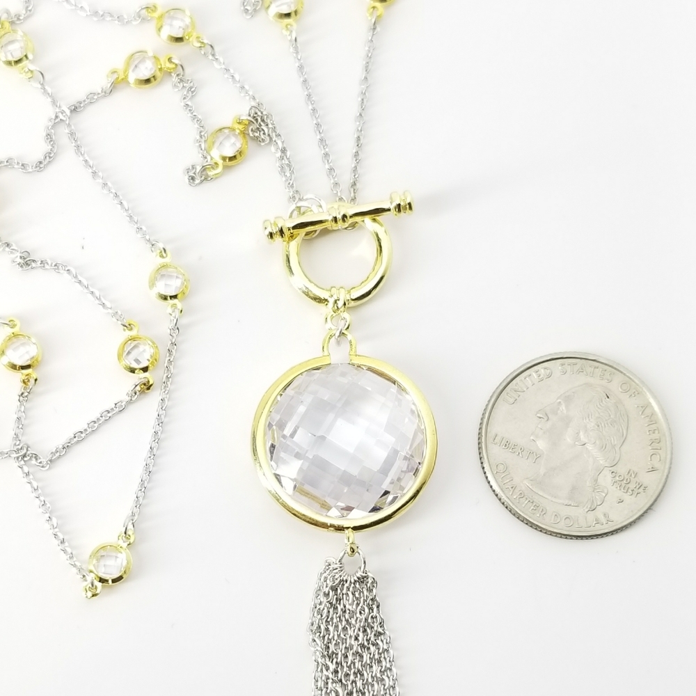 2 Ways Tassel CZ by the Yard Necklace NWT - Picture 8 of 12